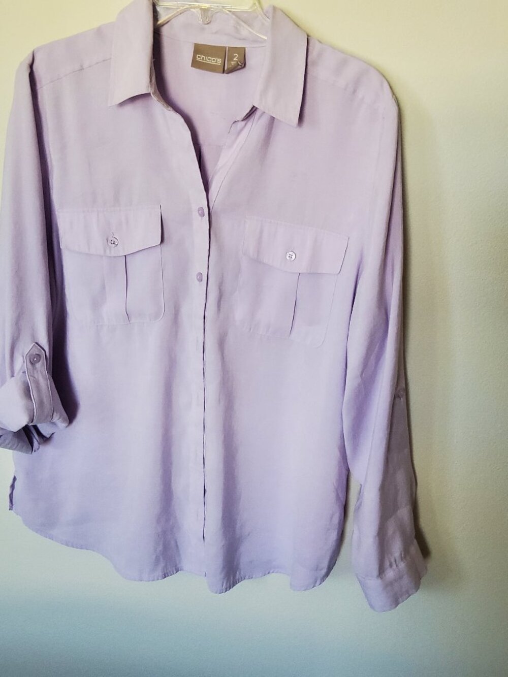 Chico's Button-down blouse in Lavender size 2 or Large